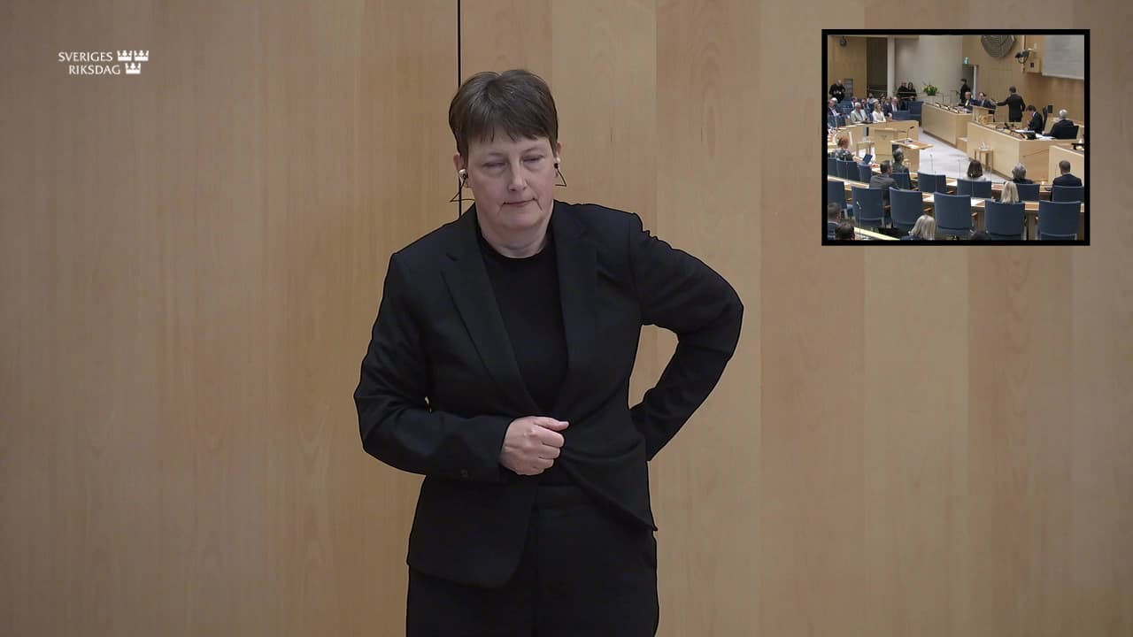 Stillbild från Partiledardebatt, Partiledardebatt – teckenspråkstolkad