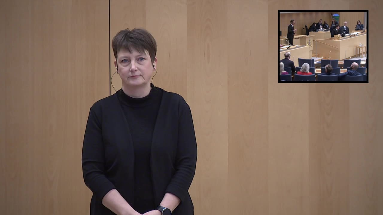 Stillbild från Partiledardebatt, Partiledardebatt – teckenspråkstolkad