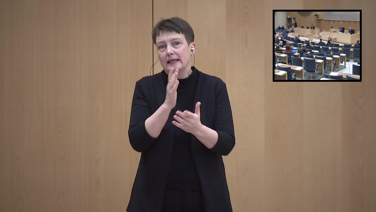 Stillbild från Utrikespolitisk debatt, Utrikespolitisk debatt – teckenspråkstolkad