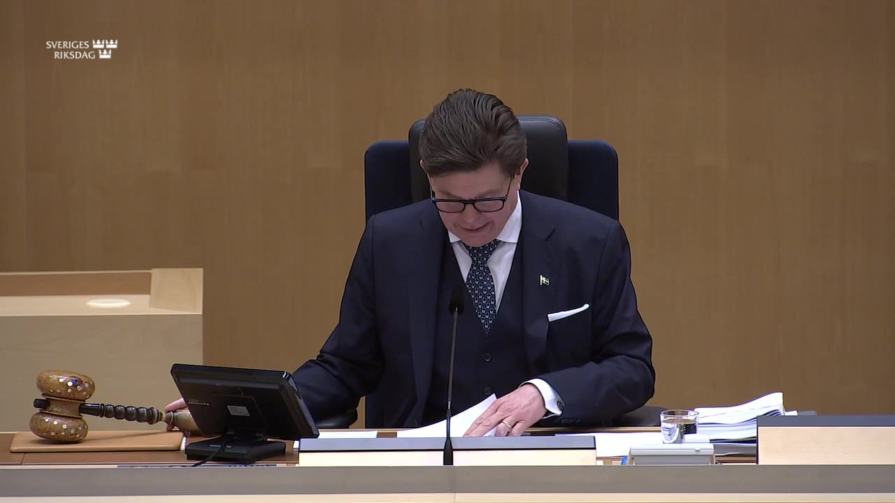 Stillbild från Övrigt kammaren, Val av extra suppleant