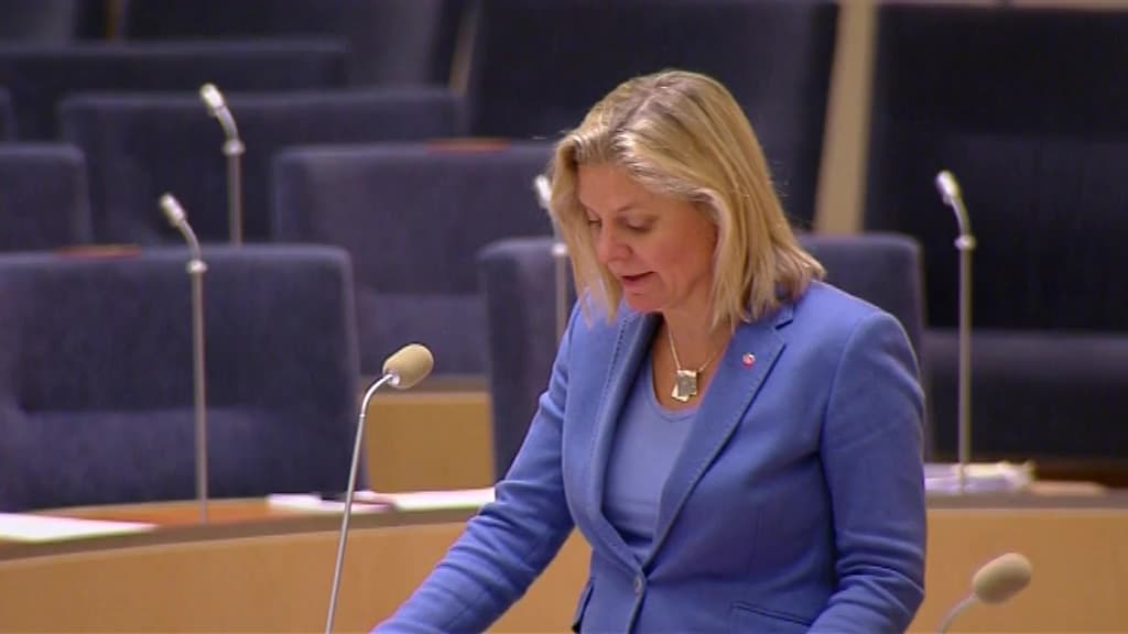 Stillbild från Interpellationsdebatt, Sysselsättningseffekter av regeringens skatteförslag