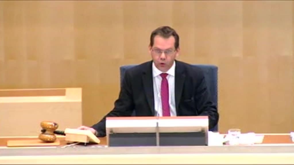 Stillbild från Debatt om förslag, Lag om flygplatsavgifter