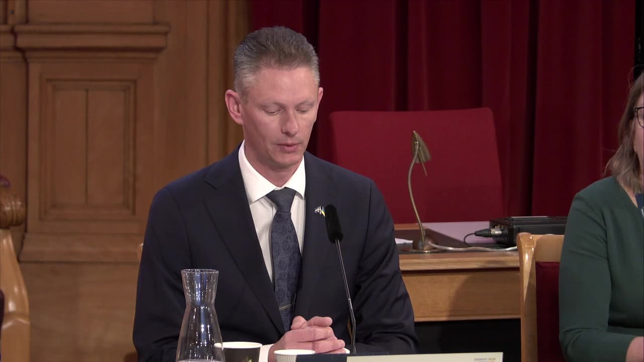 Stillbild från Öppet sammanträde, Försvarsutskottets öppna sammanträde om civilt försvar