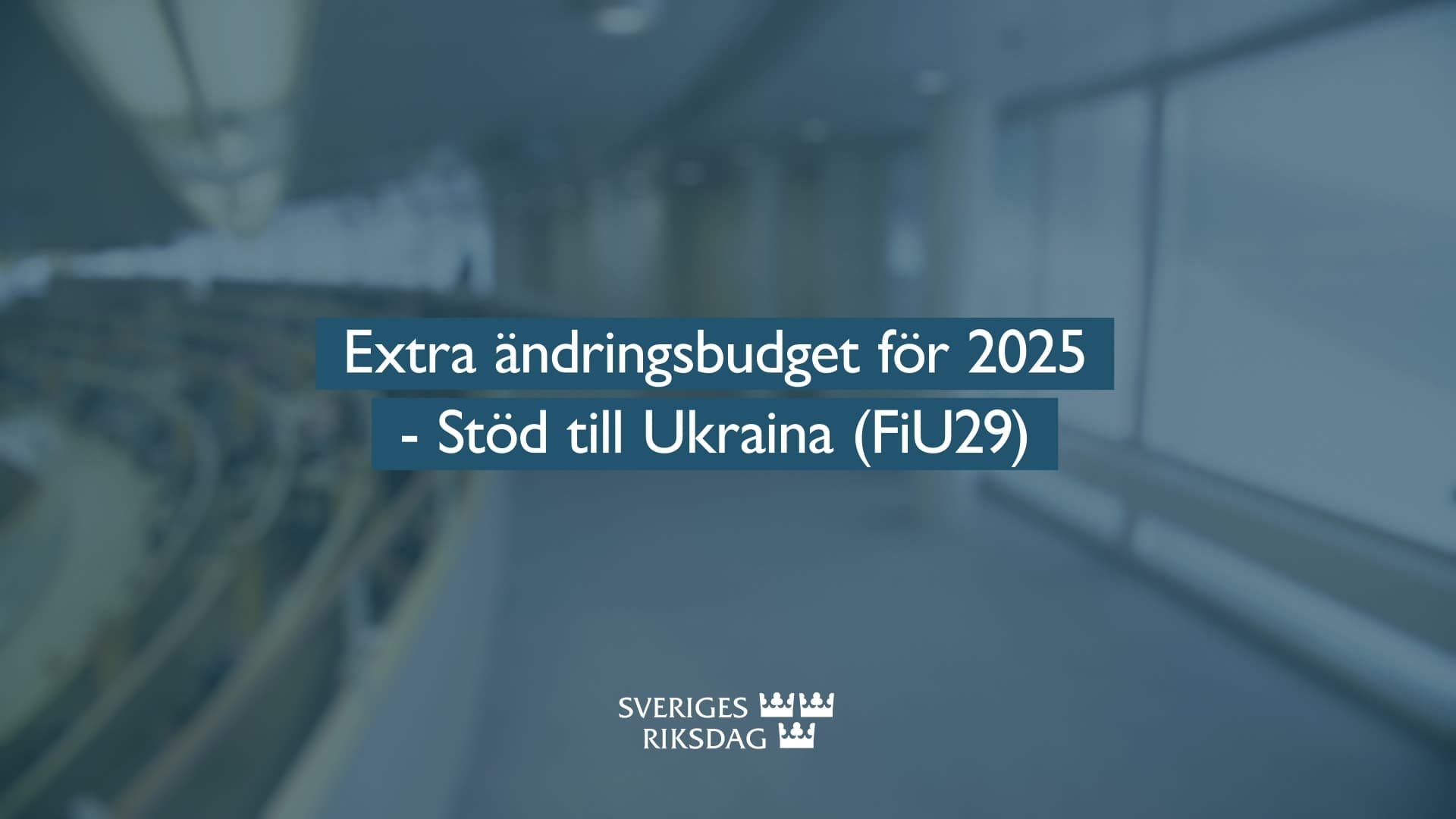 Stillbild från Beslut, Teckenspråkstolkat beslut: Extra ändringsbudget för 2025 - Stöd till Ukraina
