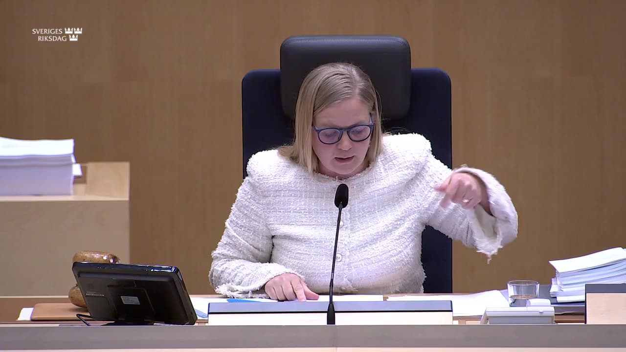 Stillbild från Beslut, Beslut: Extra ändringsbudget för 2025 – Stöd till Ukraina