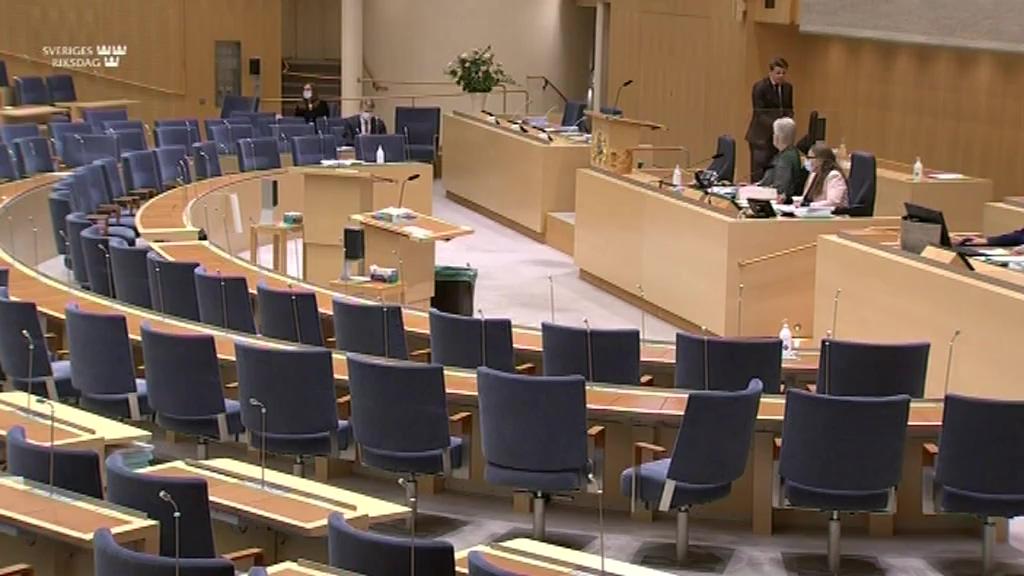 Stillbild från Debatt om förslag, Hanteringen av använt kärnbränsle