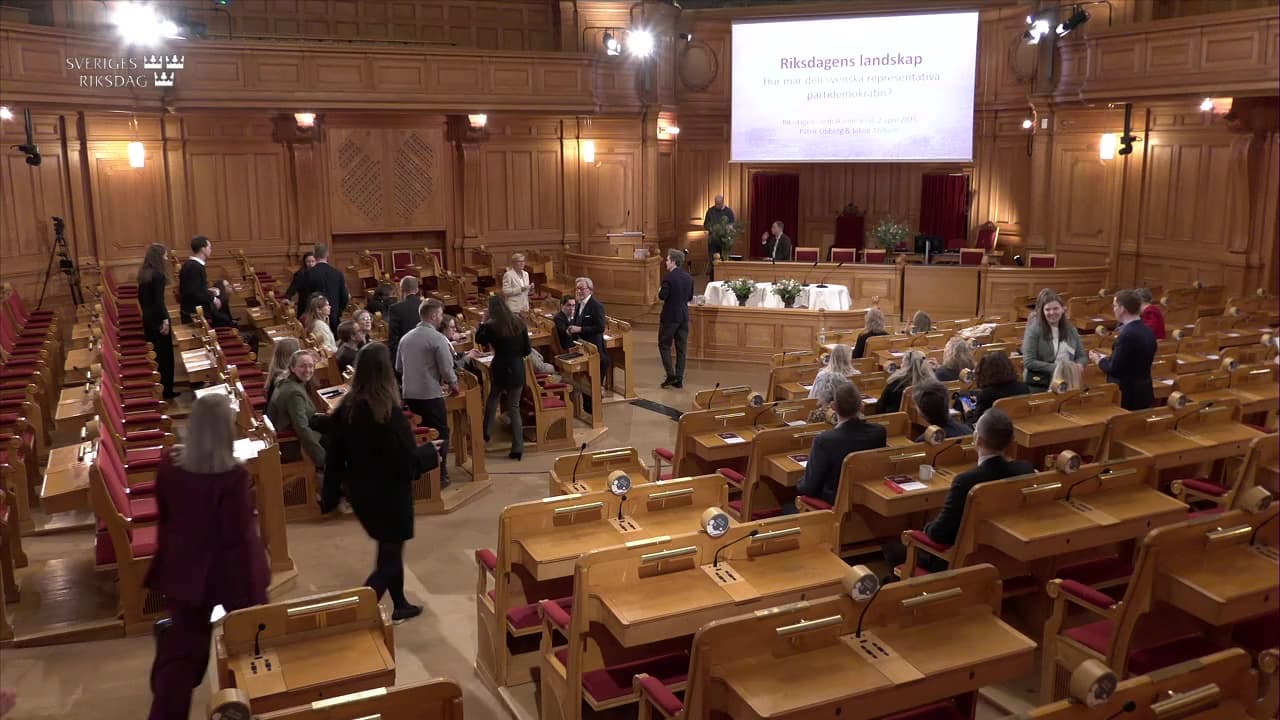 Stillbild från Seminarium, Seminarium: Triss i riksdagsforskning
