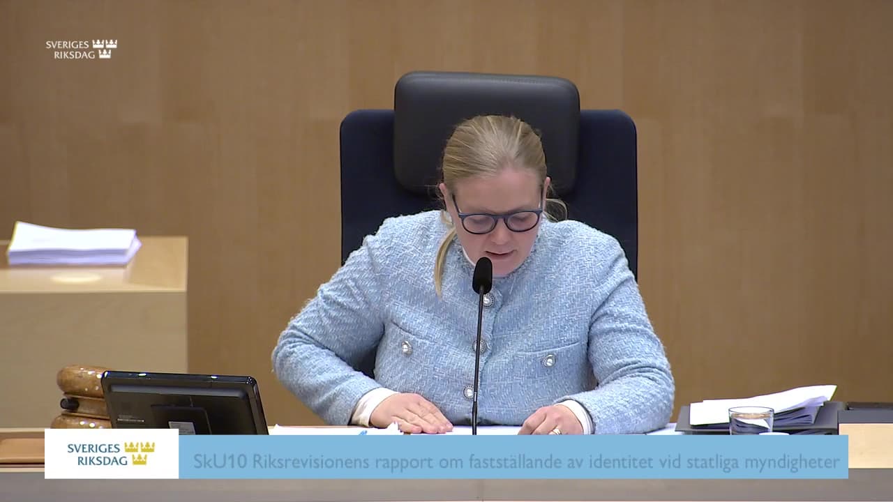 Stillbild från Beslut, Beslut: Riksrevisionens rapport om fastställande av identitet vid statliga myndigheter