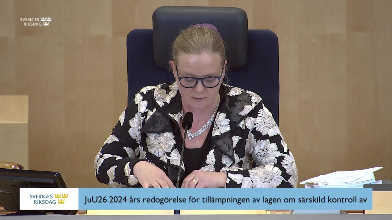 Stillbild från Beslut, Beslut: 2024 års redogörelse för tillämpningen av lagen om särskild kontroll av vissa utlänningar