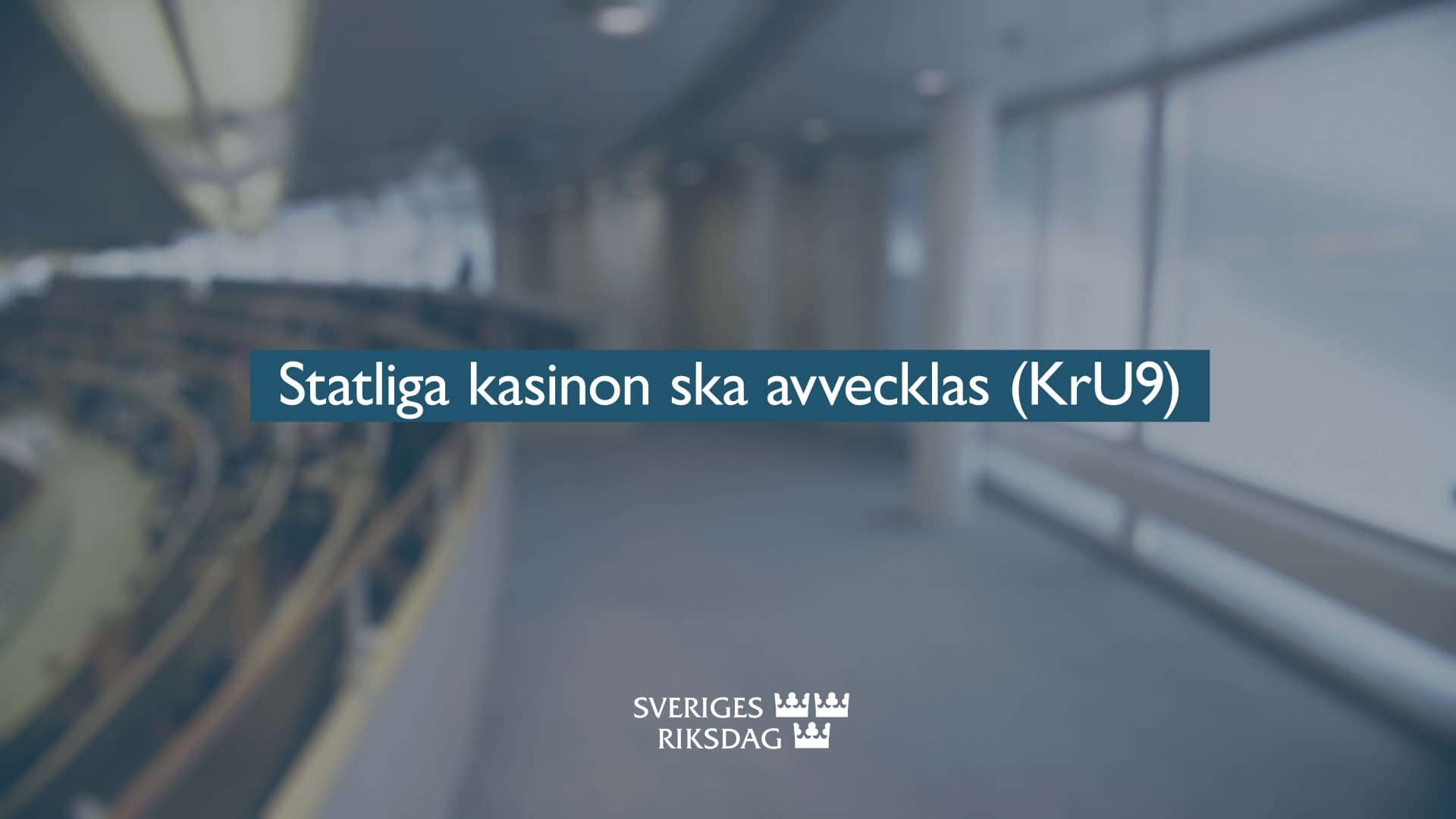Stillbild från Beslut, Teckenspråkstolkat beslut: Statliga kasinon ska avvecklas