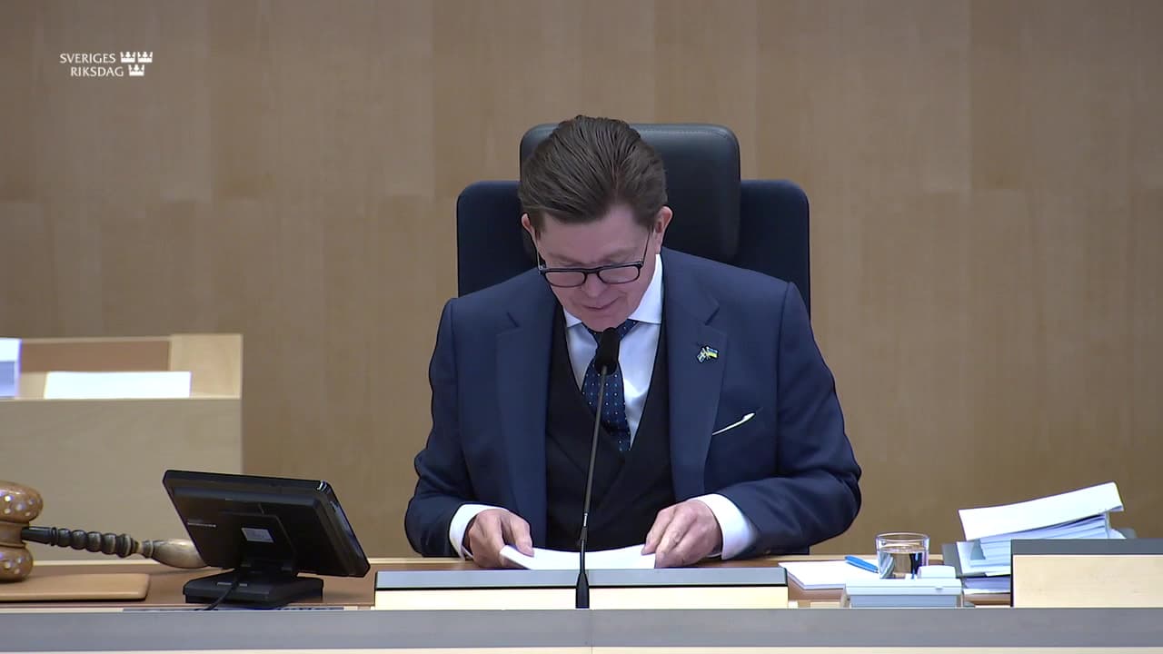Stillbild från Övrigt kammaren, Val av extra suppleant