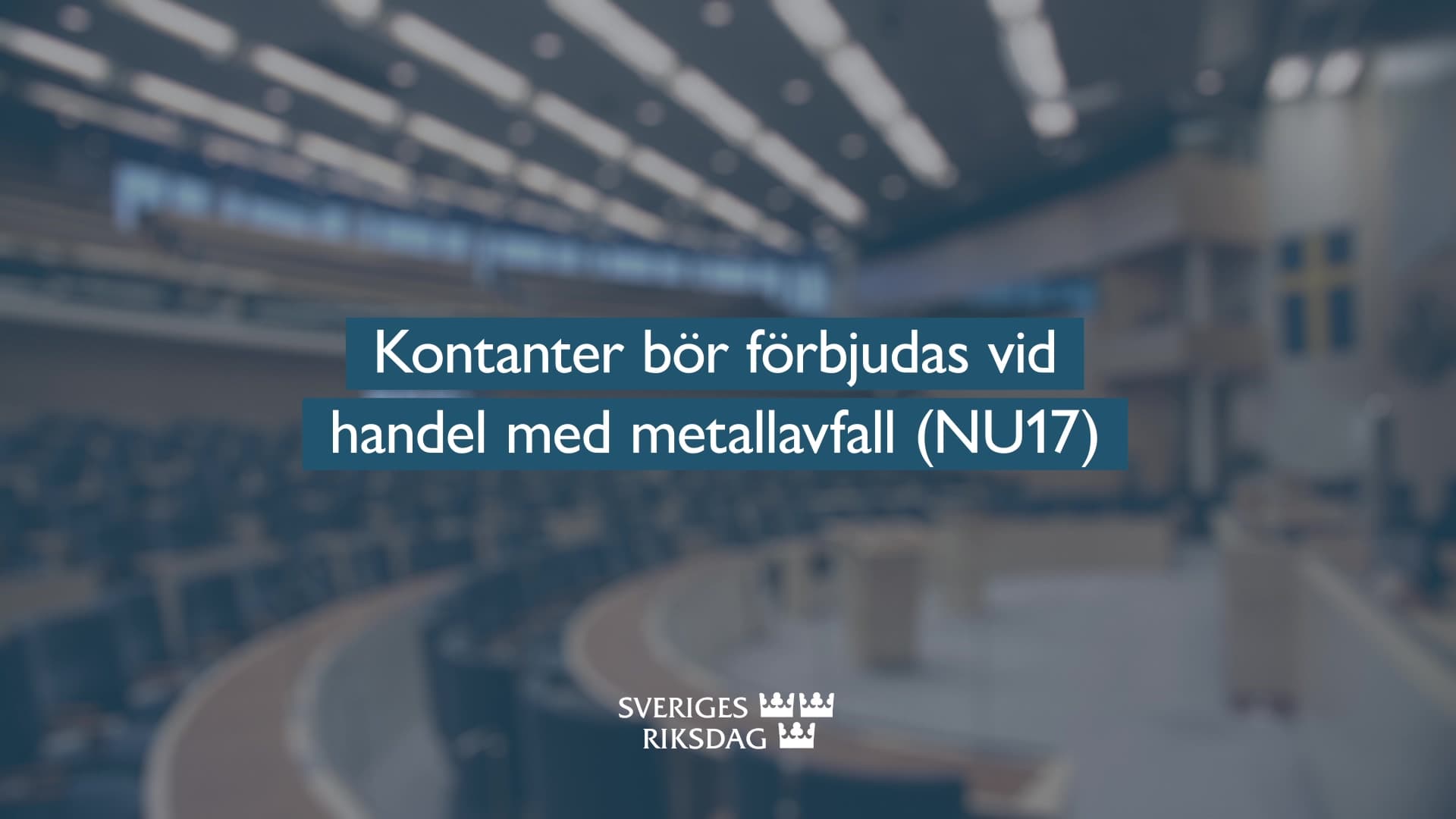 Stillbild från Beslut, Teckenspråkstolkat beslut: Kontanter bör förbjudas vid handel med metallavfall 