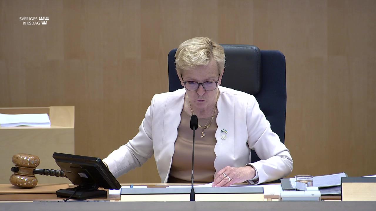 Stillbild från Debatt om förslag, Vitbok om europeisk försvarsberedskap 2030