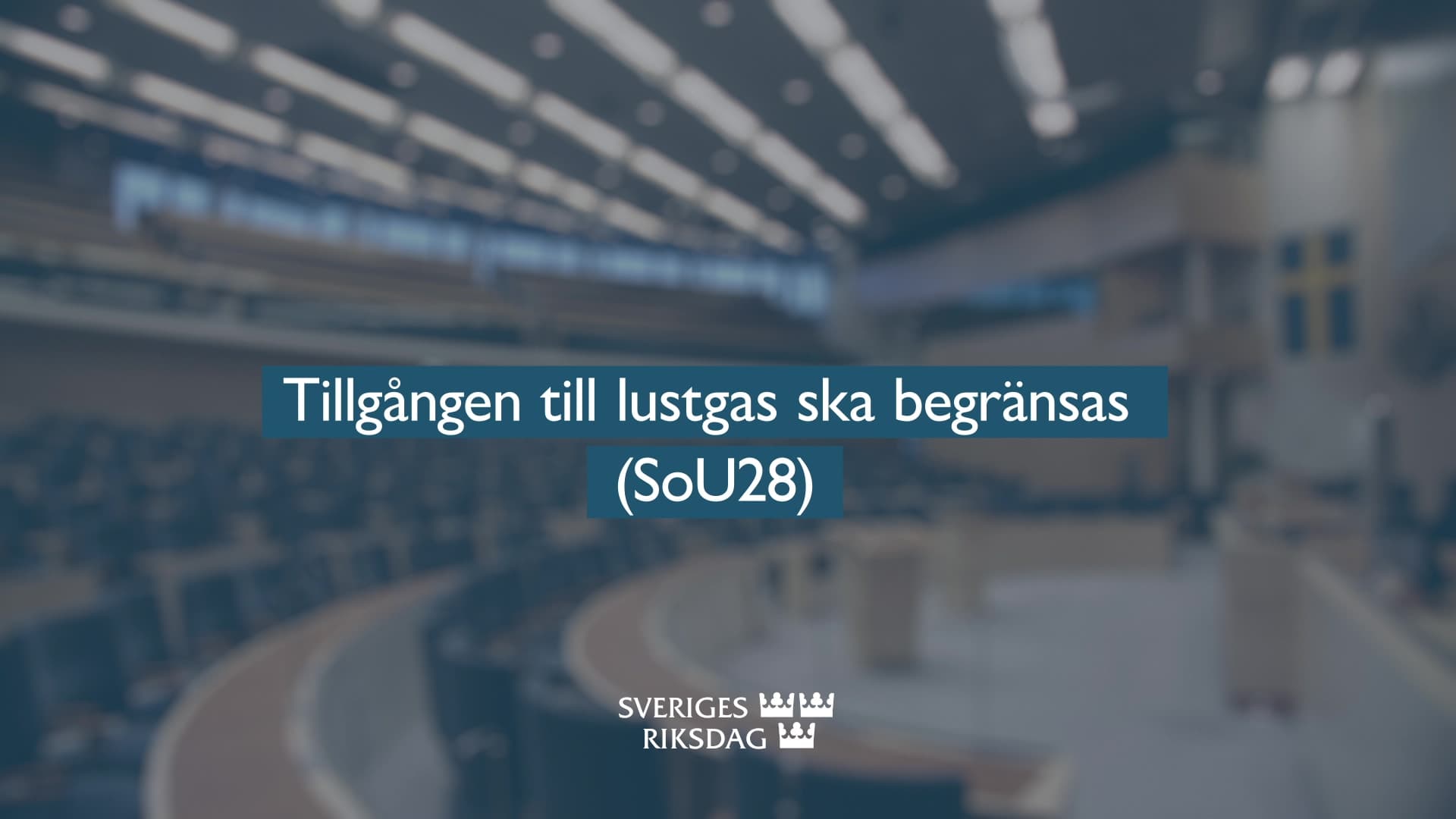 Stillbild från Beslut, Teckenspråkstolkat beslut: Tillgången till lustgas ska begränsas