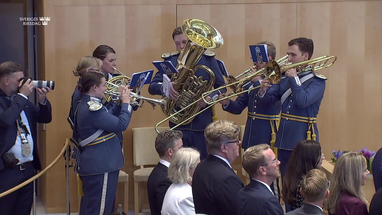 Stillbild från Riksmötets öppnande, Riksmötets öppnande – teckenspråkstolkad