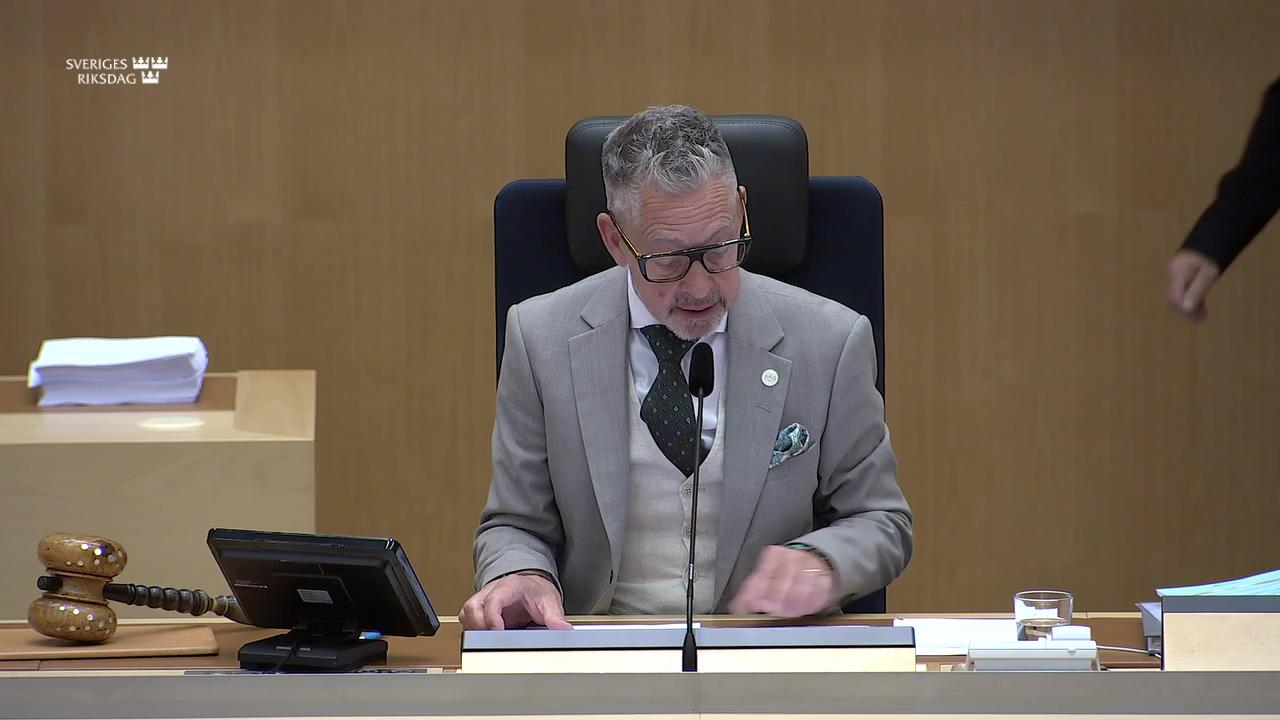 Stillbild från Debatt om förslag, Riksrevisionens årsredovisning för 2024