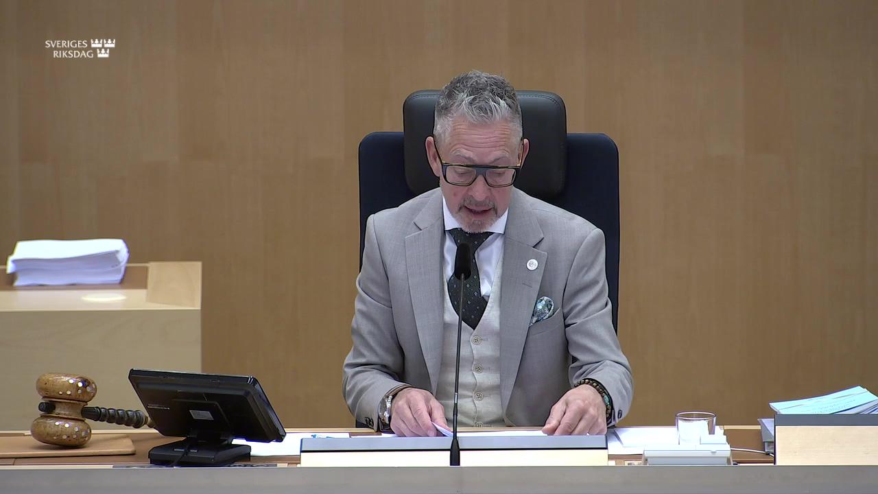 Stillbild från Debatt om förslag, Vårändringsbudget för 2025