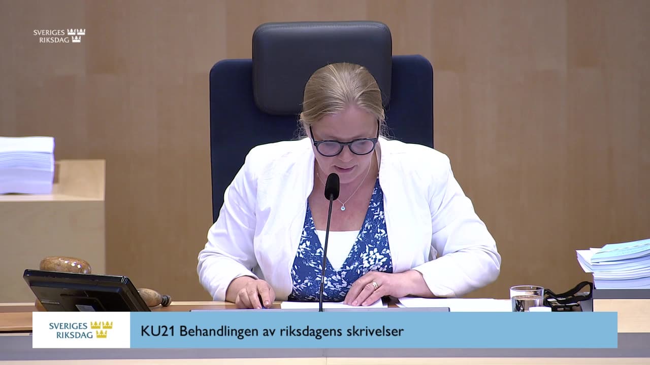 Stillbild från Beslut, Beslut: Behandlingen av riksdagens skrivelser