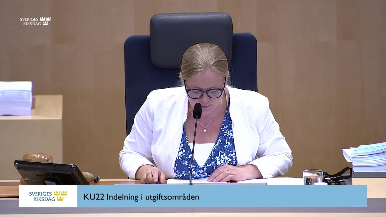 Stillbild från Beslut, Beslut: Indelning i utgiftsområden