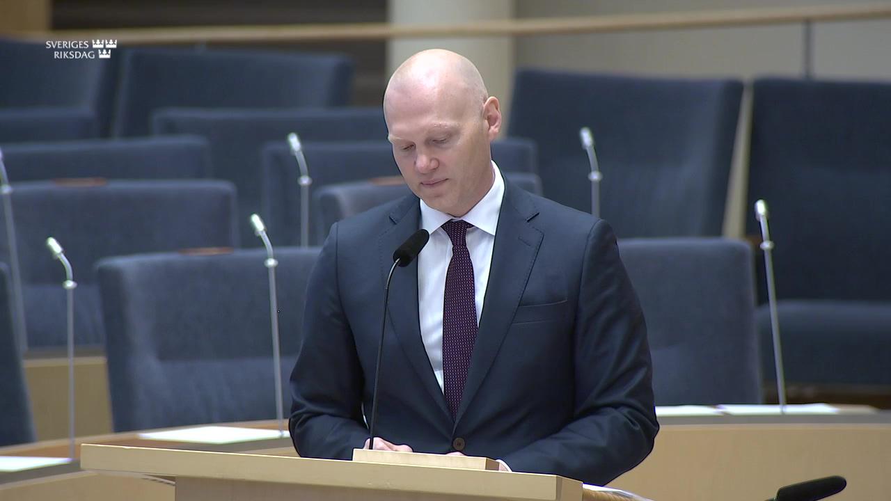 Stillbild från Interpellationsdebatt, Brister i regelverk kring kapitalförsäkringar