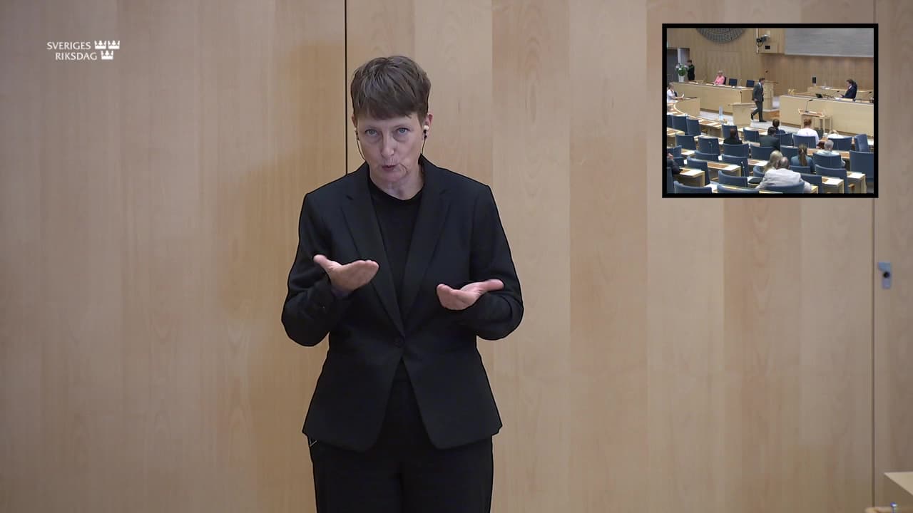 Stillbild från Partiledardebatt, Partiledardebatt – teckenspråkstolkad