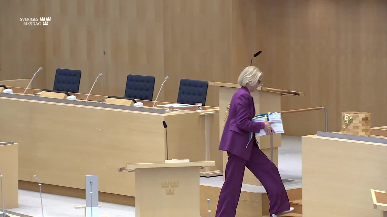 Stillbild från Budgetdebatt, Debatt med anledning av budgetpropositionens avlämnande
