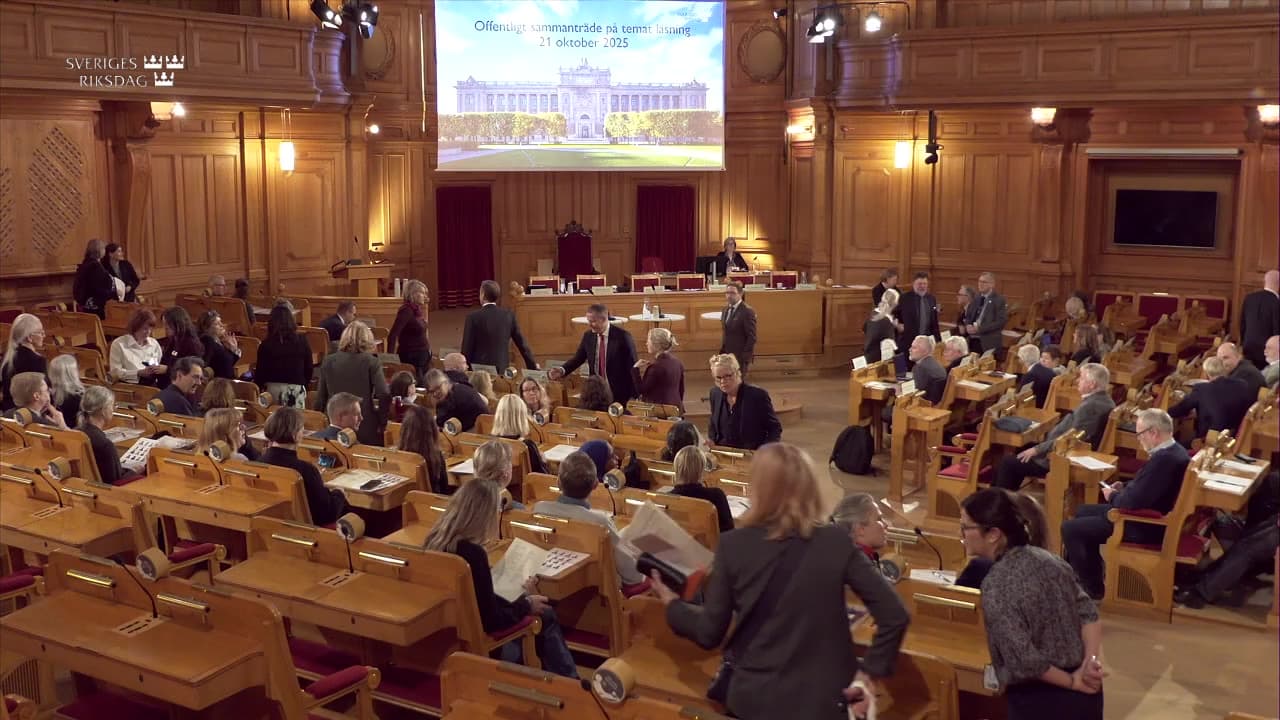 Stillbild från Öppet sammanträde, Kultur- och utbildningsutskottens öppna sammanträde om läsning