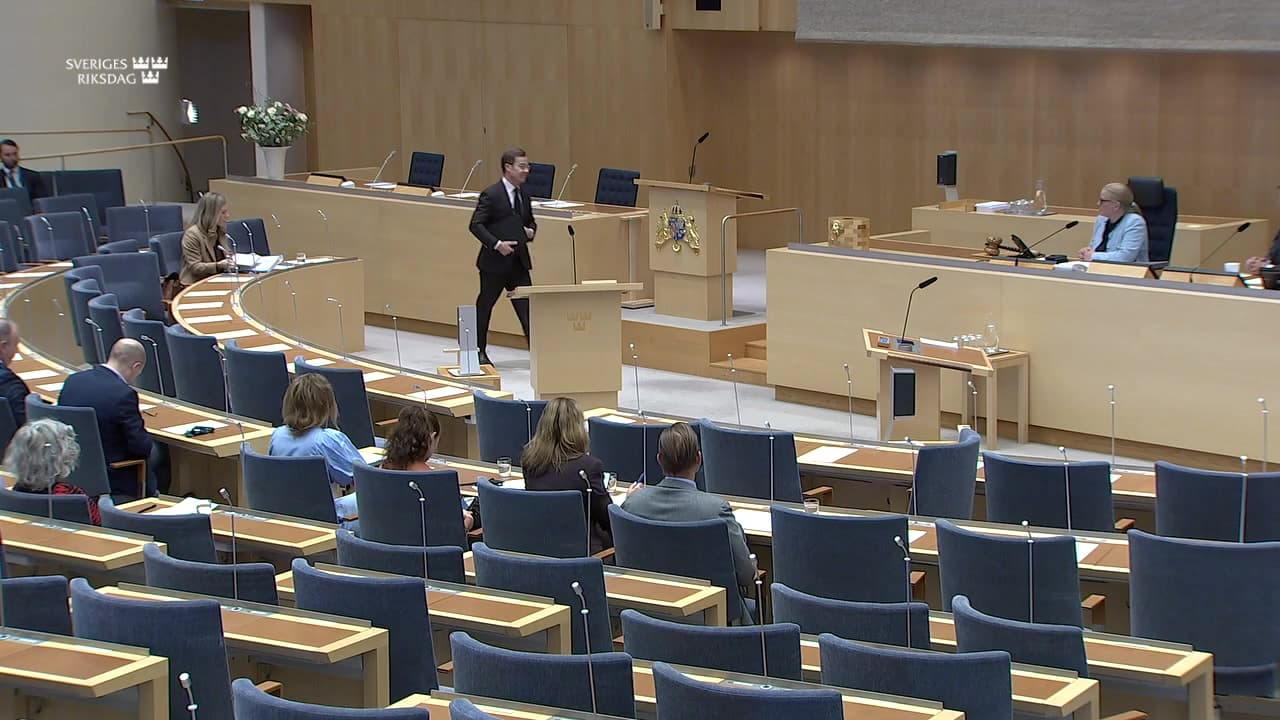 Stillbild från Information från regeringen, Återrapportering från informellt möte mellan EU:s stats- och regeringschefer