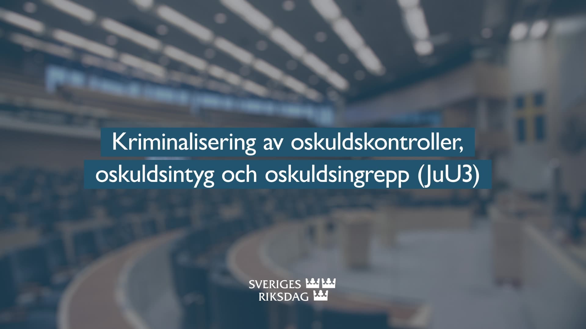 Stillbild från Beslut, Teckenspråkstolkat beslut: Kriminalisering av oskuldskontroller, oskuldsintyg och oskuldsingrepp