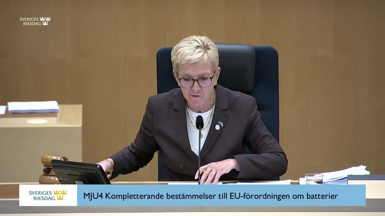 Stillbild från Beslut, Beslut: Kompletterande bestämmelser till EU-förordningen om batterier