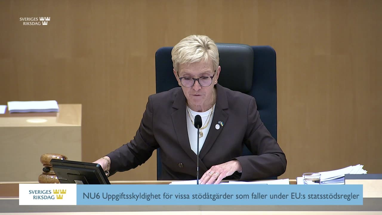 Stillbild från Beslut, Beslut: Uppgiftsskyldighet för vissa stödåtgärder som faller under EU:s statsstödsregler