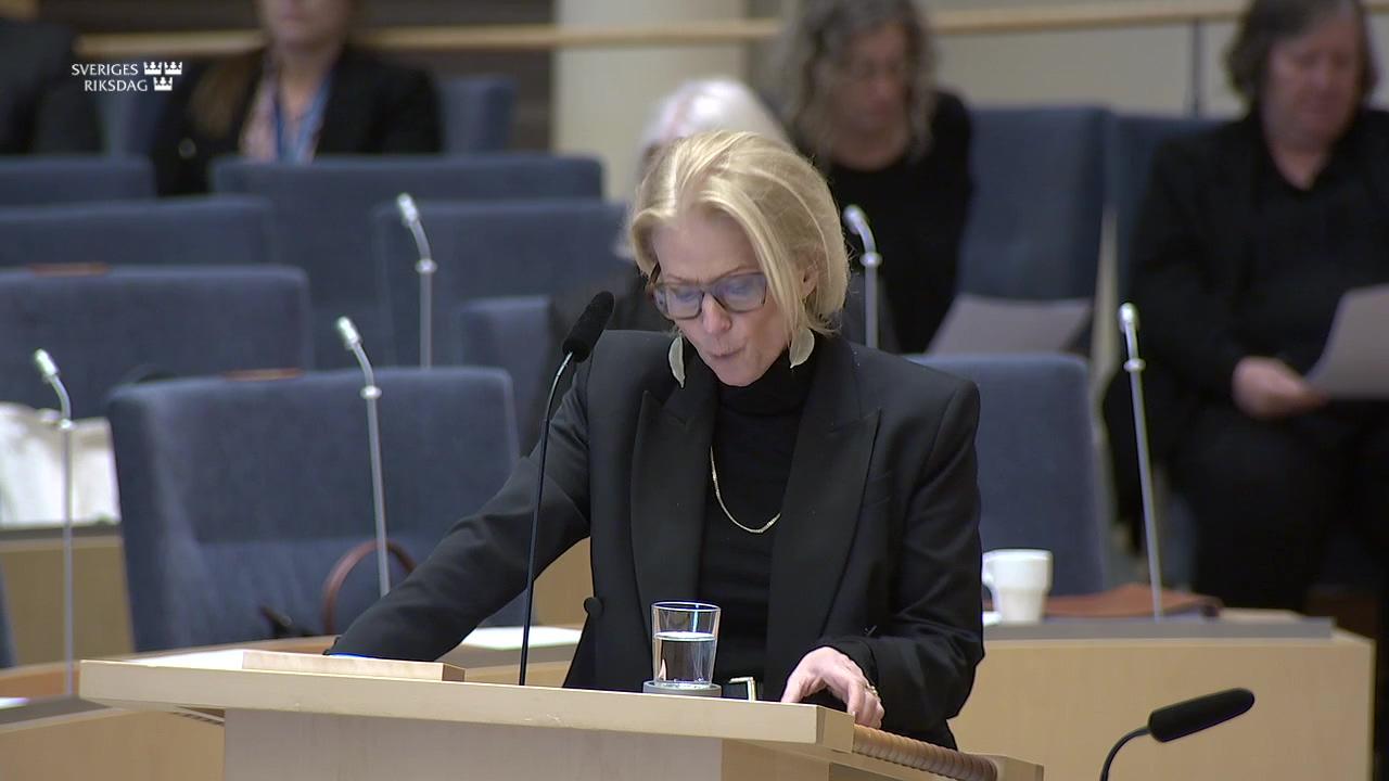 Stillbild från Interpellationsdebatt, Green Cargos möjlighet att klara sina uppdrag och sitt finansiella mål 