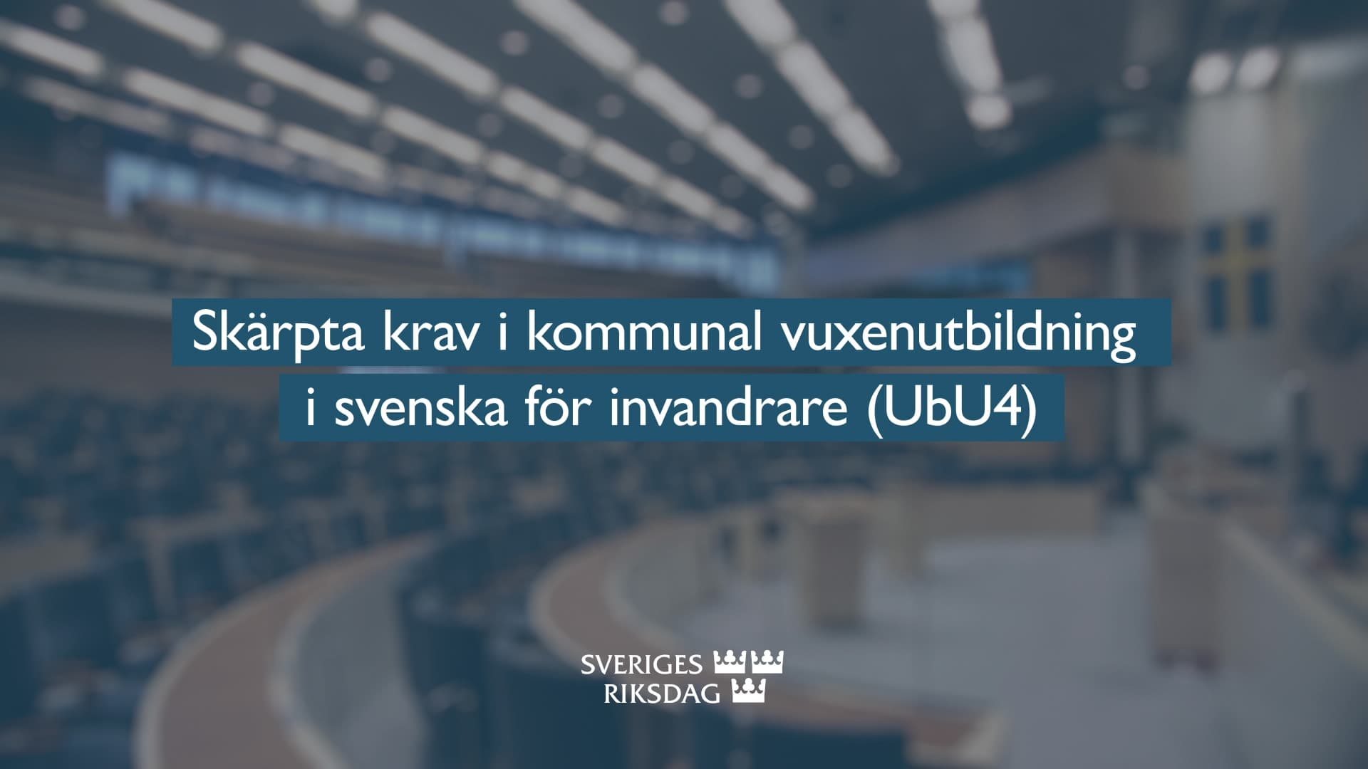 Stillbild från Beslut, Teckenspråkstolkat beslut: Skärpta krav i kommunal vuxenutbildning i svenska för invandrare (sfi)