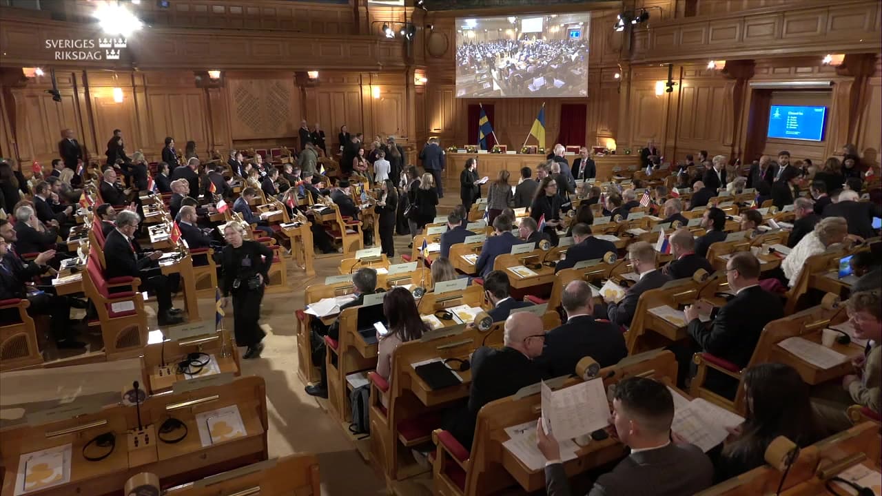 Stillbild från Session, Krimplattformen – parlamentariskt toppmöte i Stockholm 