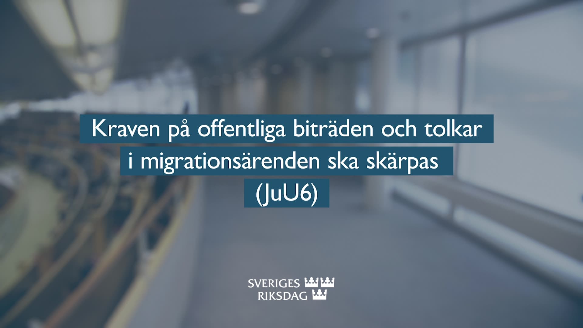 Stillbild från Beslut, Teckenspråksolkat beslut: Kraven på offentliga biträden och tolkar i migrationsärenden ska skärpas