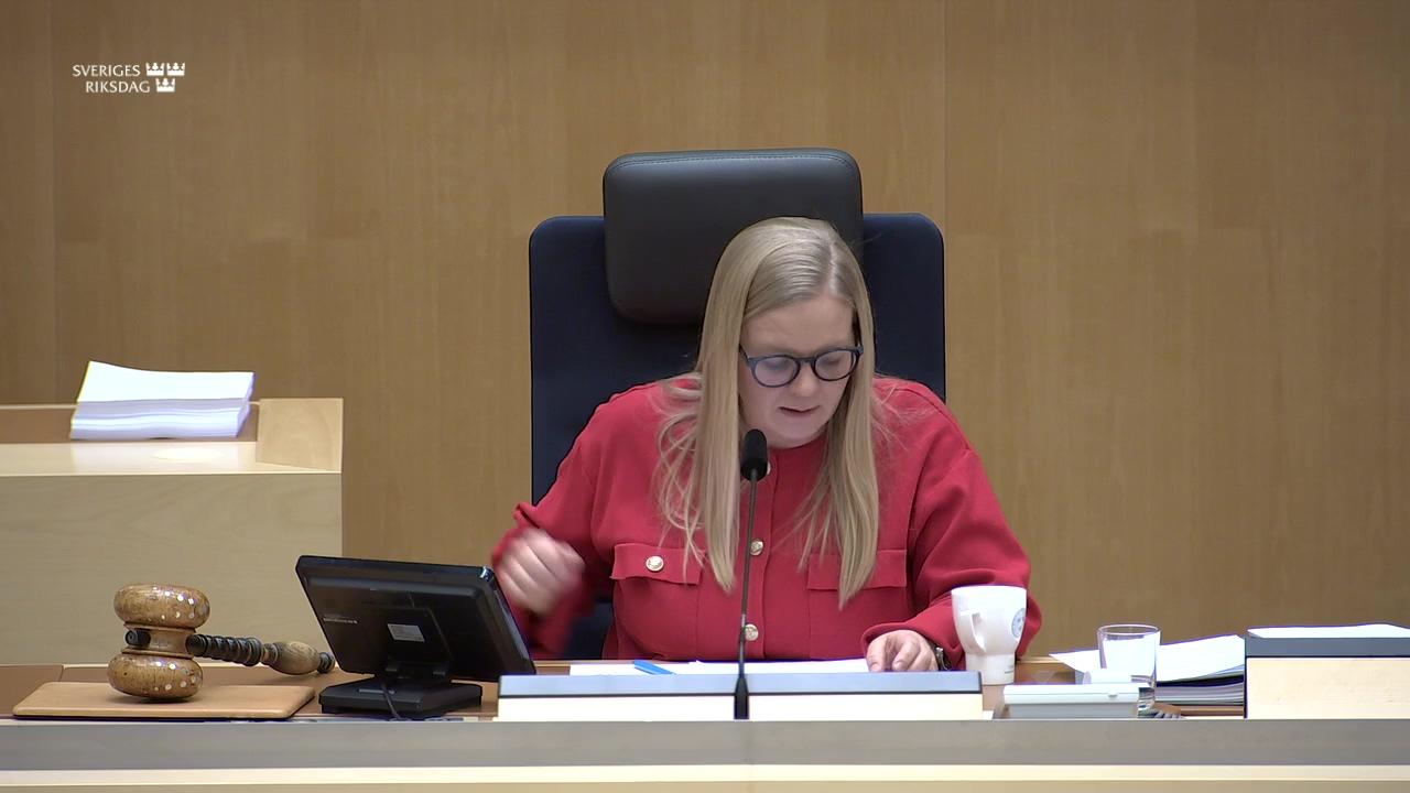 Stillbild från Debatt om förslag, Rapportering och utbyte av information om kryptotillgångar