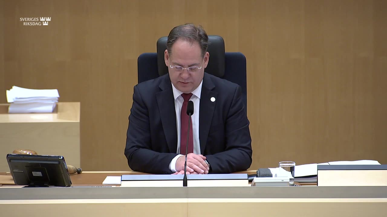 Stillbild från Beslut, Beslut: Statens budget 2026 - Rambeslutet