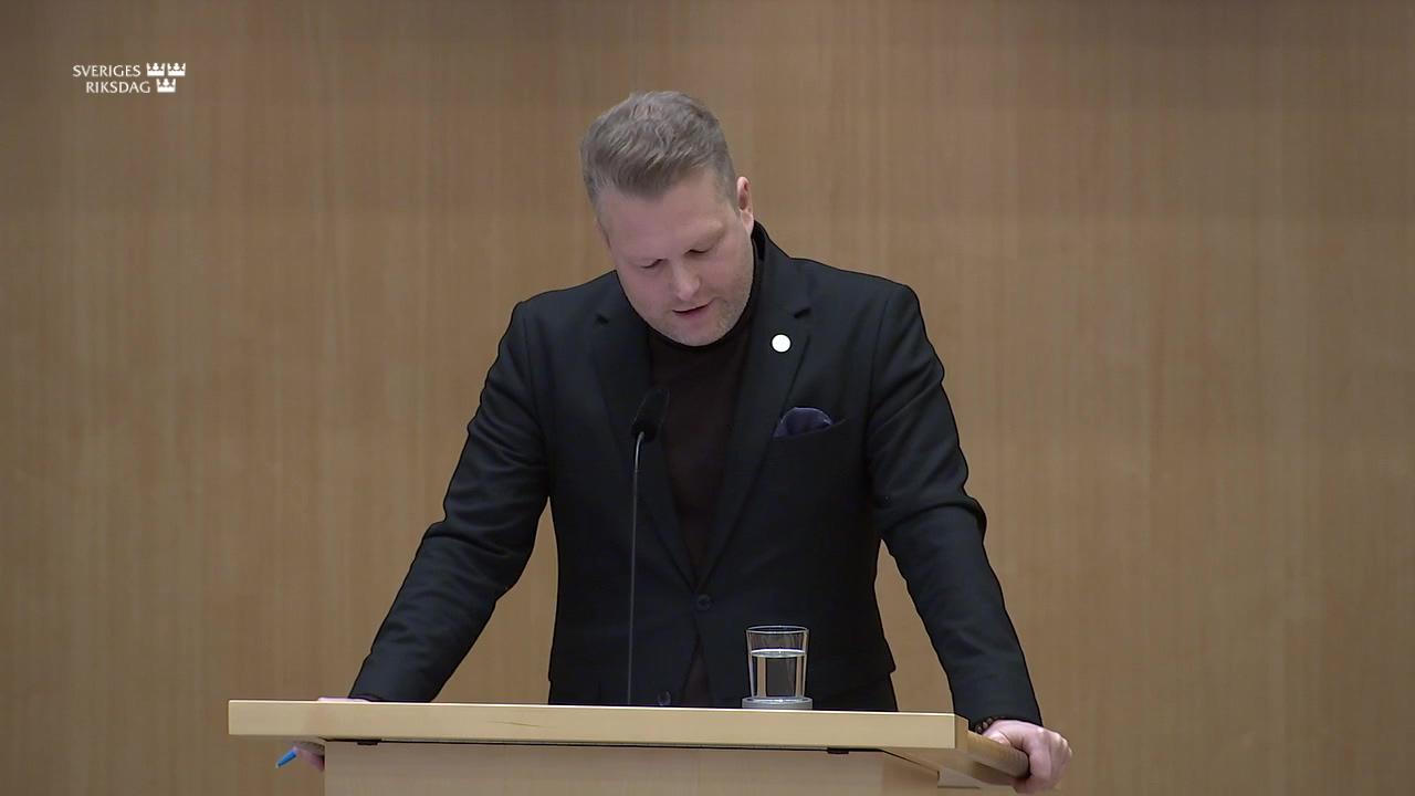 Stillbild från Debatt om förslag, Utgiftsområde 17 Kultur, medier, trossamfund och fritid