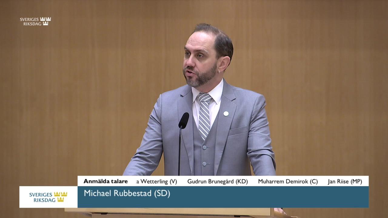 Stillbild från Debatt om förslag, Utgiftsområde 1 Rikets styrelse