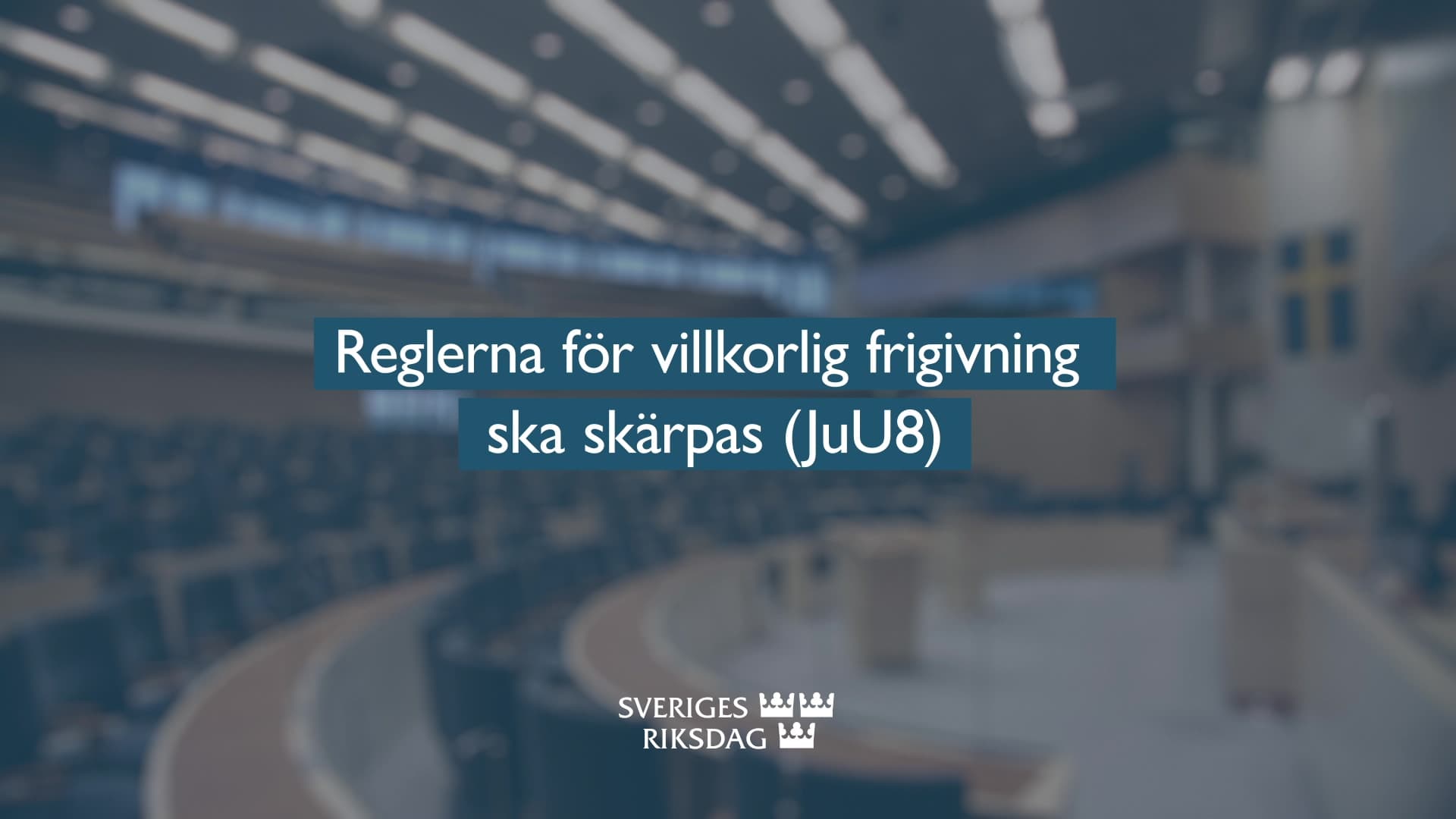 Stillbild från Beslut, Teckenspråksolkat beslut: Reglerna för villkorlig frigivning ska skärpas