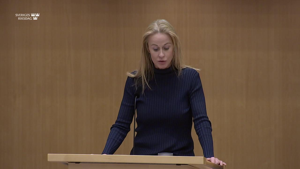 Stillbild från Debatt om förslag, Skärpta regler för villkorlig frigivning