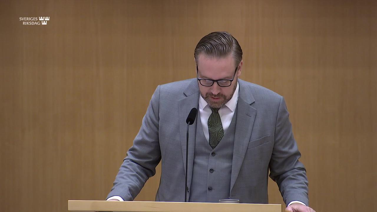 Stillbild från Debatt om förslag, Utgiftsområde 5 Internationell samverkan