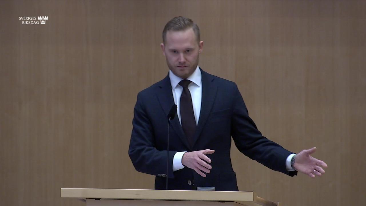 Stillbild från Debatt om förslag, Utgiftsområde 4 Rättsväsendet