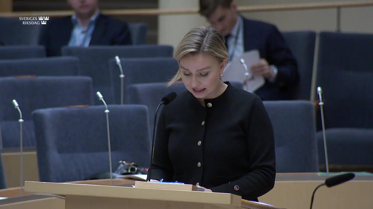 Stillbild från Interpellationsdebatt, Svensk innovationskraft i ett nytt geopolitiskt läge