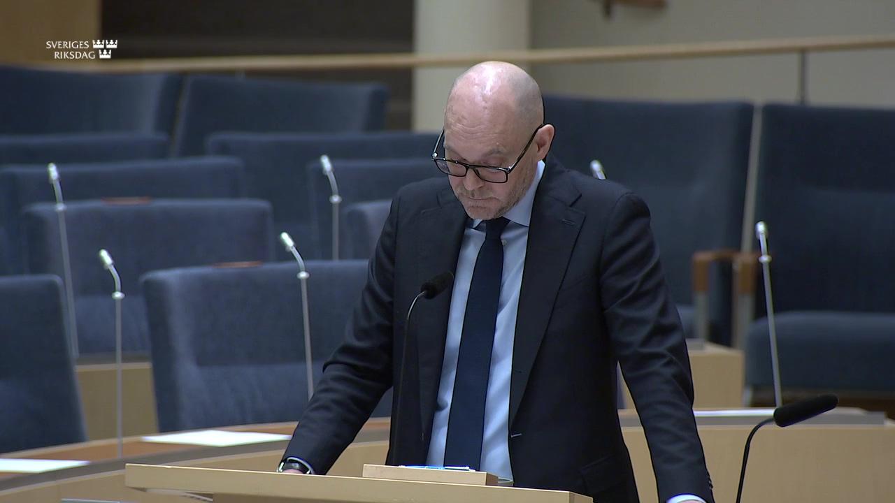 Stillbild från Interpellationsdebatt, Arbetslösheten