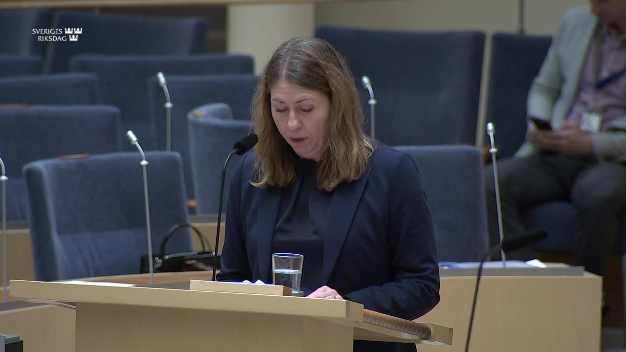 Stillbild från Interpellationsdebatt, Vård av patienter från Gaza