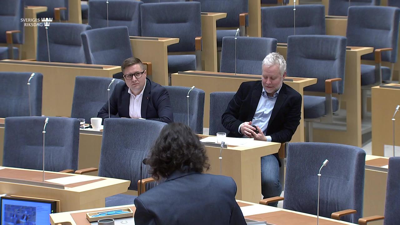 Stillbild från Interpellationsdebatt, Aktiebolag i skolan