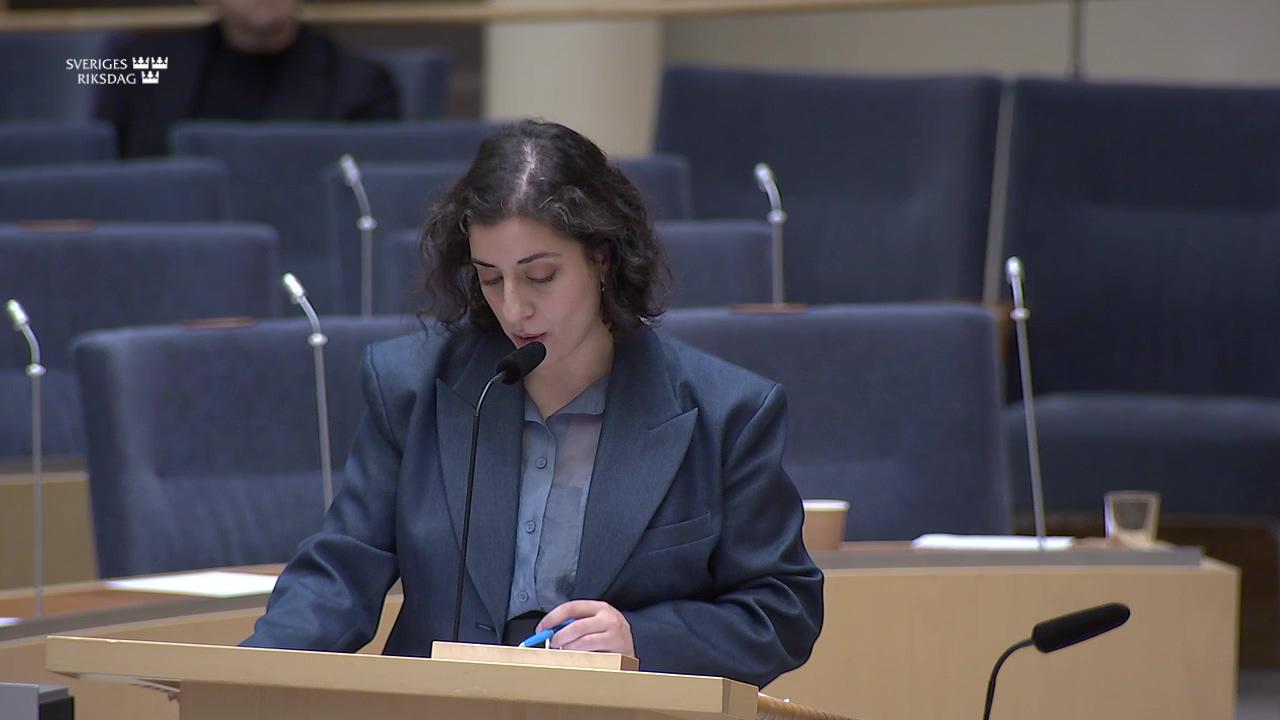 Stillbild från Interpellationsdebatt, Legitimationsundantaget för engelskspråkiga skolor