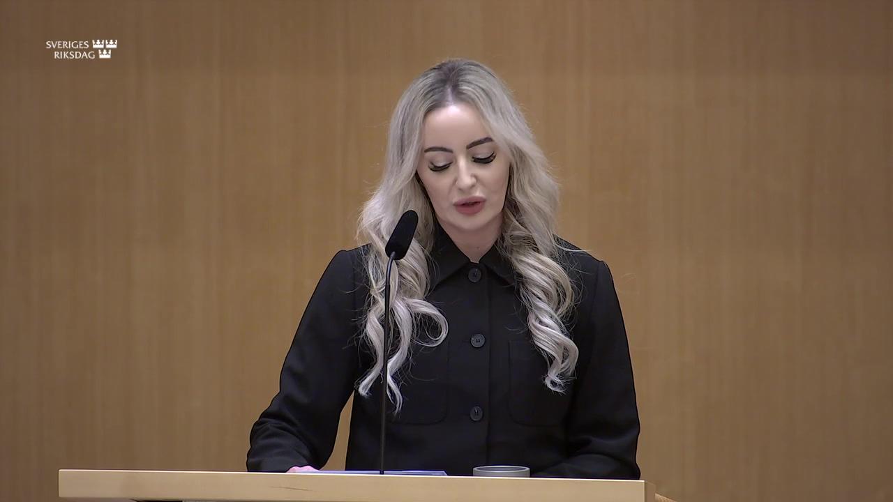 Stillbild från Debatt om förslag, Utgiftsområde 10 Ekonomisk trygghet vid sjukdom och funktionsnedsättning