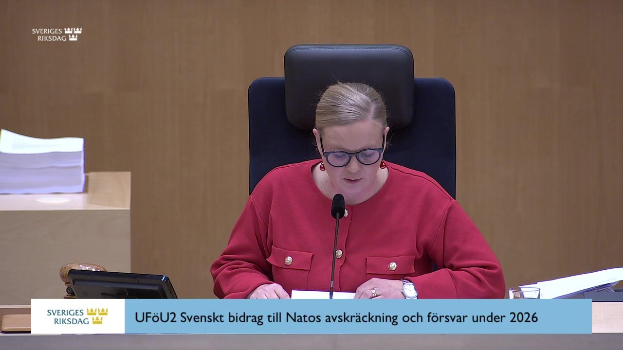 Stillbild från Beslut, Beslut: Svenskt bidrag till Natos avskräckning och försvar under 2026